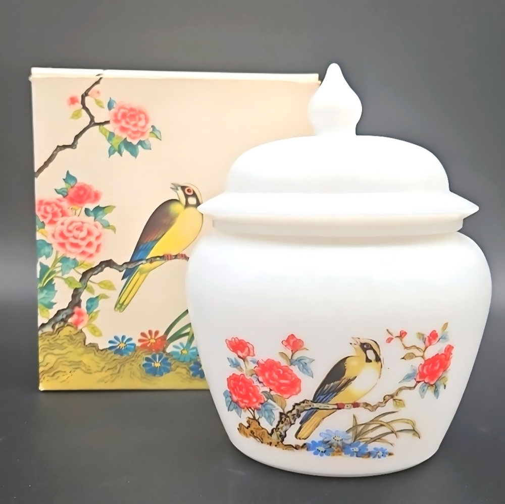 VTG Avon Dynasty Perfumed Candle Holder with Floral Design